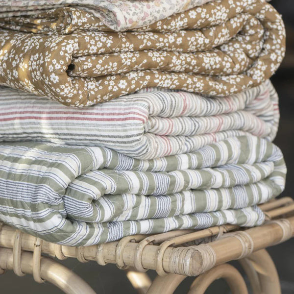 Cotton Quilt | Multicoloured Stripes