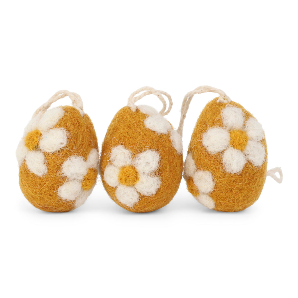 Easter Eggs |Yellow Flowers | set of 3