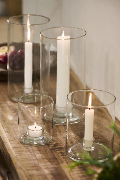 Candle Holder | Glass w Fixed Holder