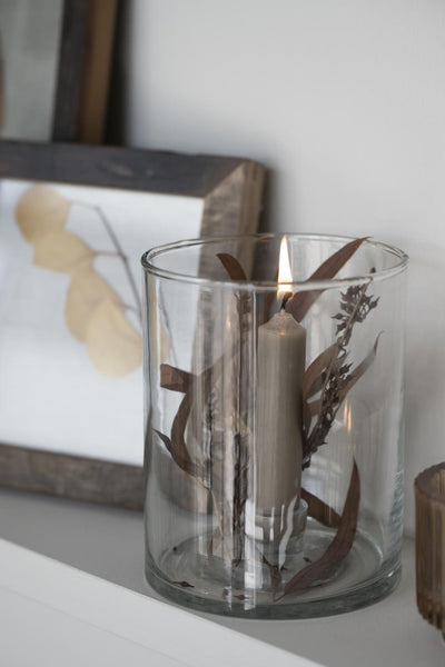 Candle Holder | Glass w Fixed Holder