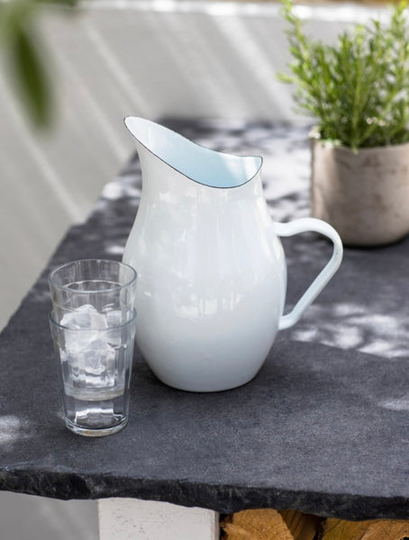 Enamel Water Pitcher | White