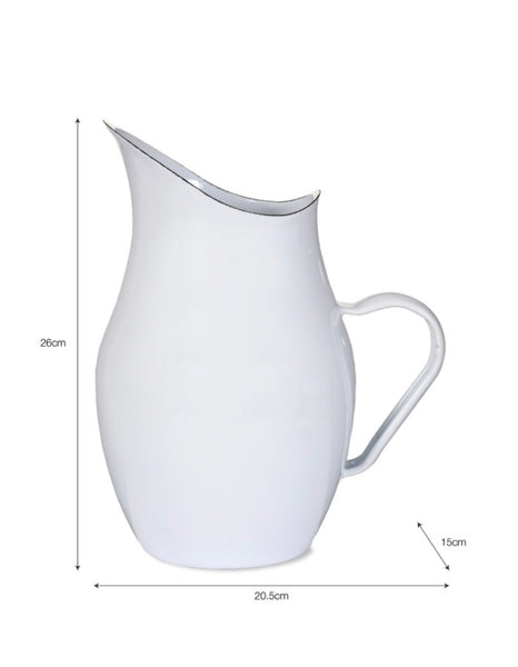 Enamel Water Pitcher | White