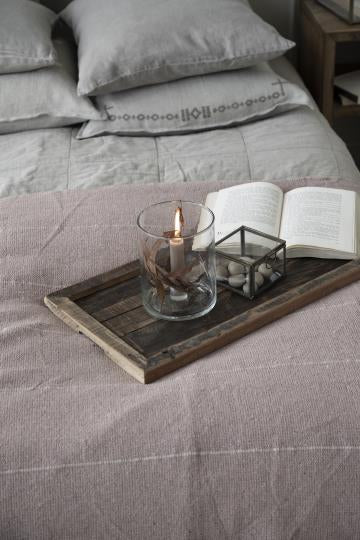 Candle Holder | Glass w Fixed Holder