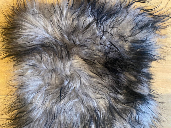 Icelandic Sheepskin | Chair Pad | Silver Grey w Dark Tips