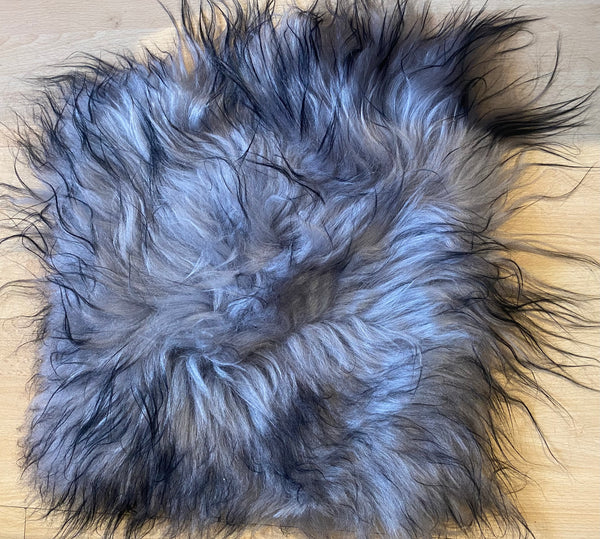 Icelandic Sheepskin | Chair Pad | Silver Grey w Dark Tips