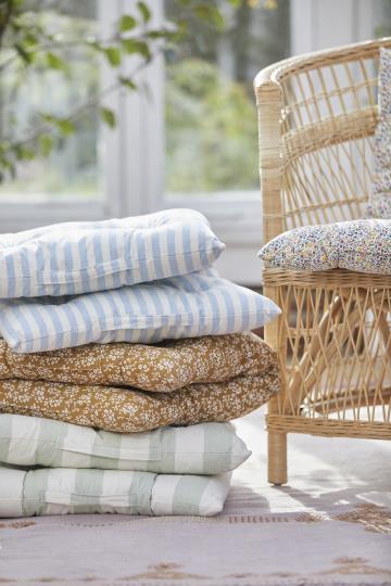 Mattress/Garden/Bench Cushion | Blue & White Stripe