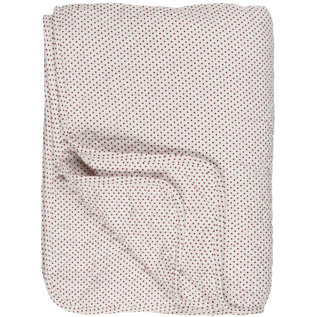 Cotton Quilt | White with Red Dots