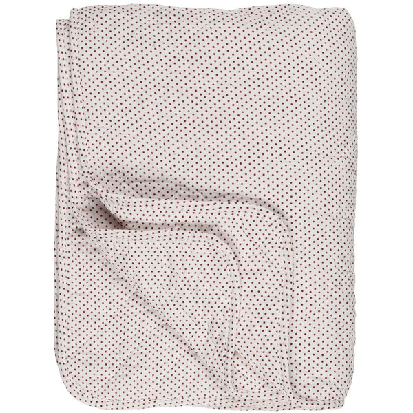 Cotton Quilt | White with Red Dots