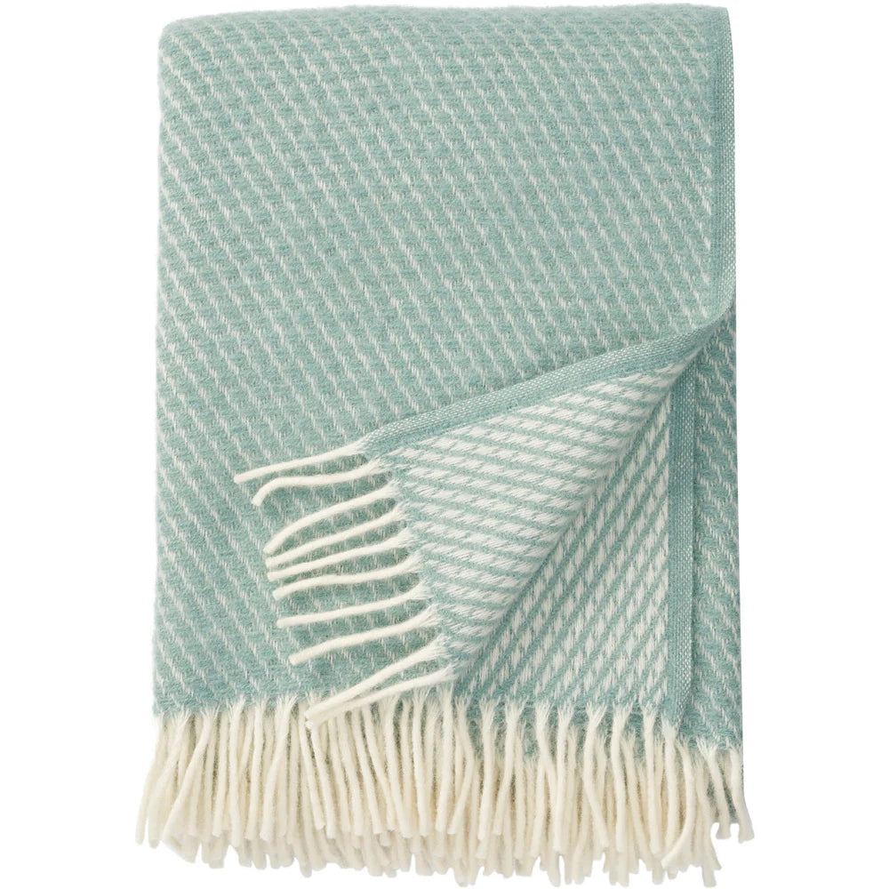 Eco Lambswool Throw | Velvet Duck Egg Blue