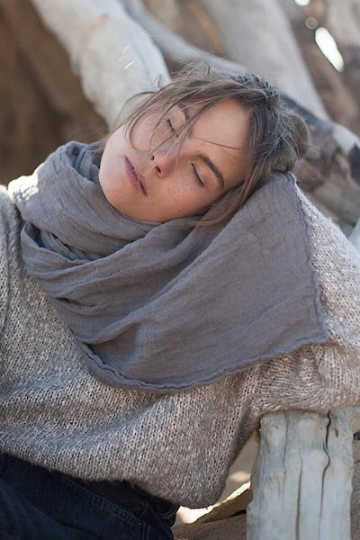 Linen Scarf | Soft Grey