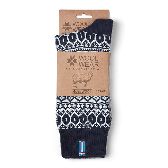 Scandinavian Wool Socks | Icelander | Navy