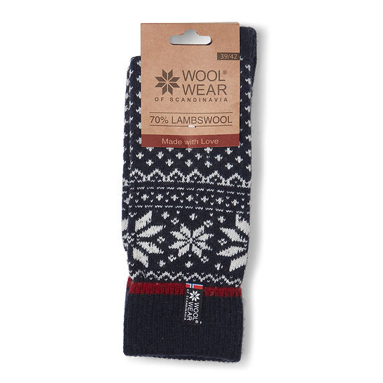 Scandinavian Wool Socks | Lambswool | Marine