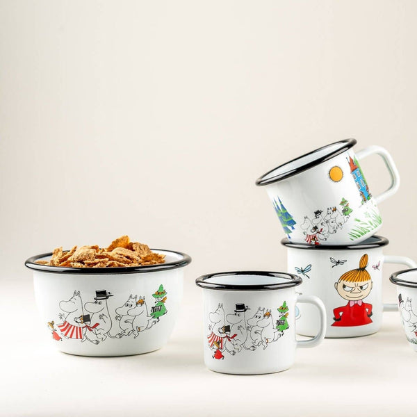 MOOMIN | Enamel Bowl  | Moomin Valley | 0.60L