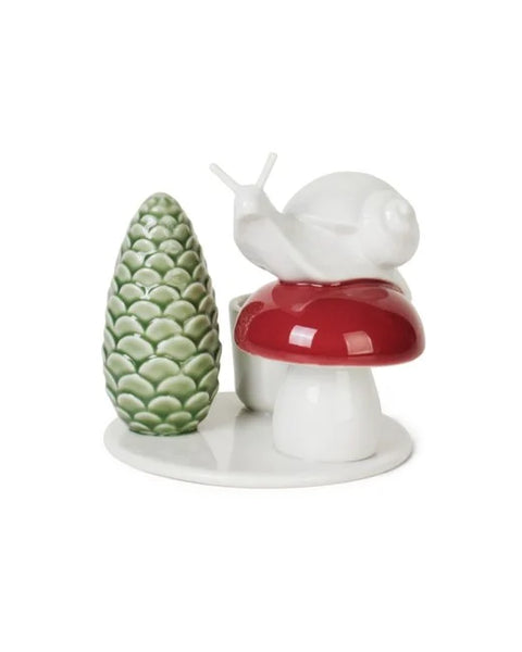 Snail and Mushroom Candlestick | Winter Stories