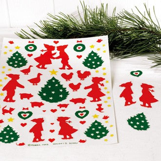 Traditional Danish Reusable Vinyl Christmas Sticker Sheet