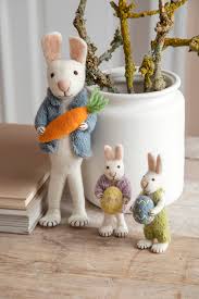 White Easter Bunny with Blue Egg
