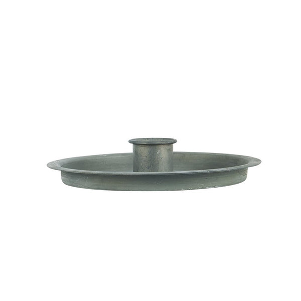 Simple Grey Zinc Candle Holder