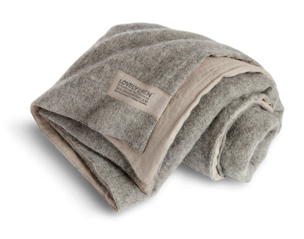 Lovely Linen double throw - grey