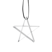 Figure Christmas Star Ornament - White