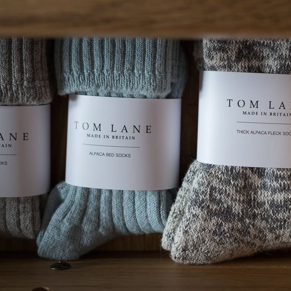 Alpaca lounge/Bed Socks - Blue