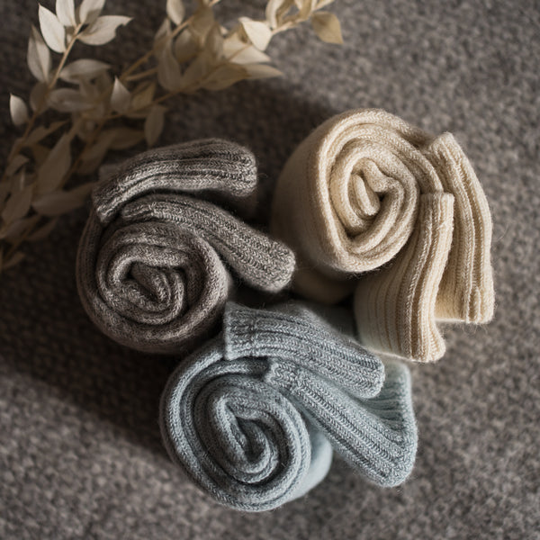 Alpaca Lounge/Bed Socks - Cream
