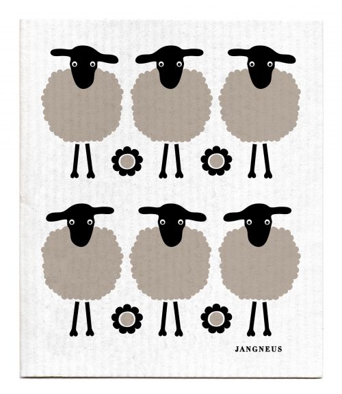 Tea towel & Dishcloth Bundle | Mini Sheep