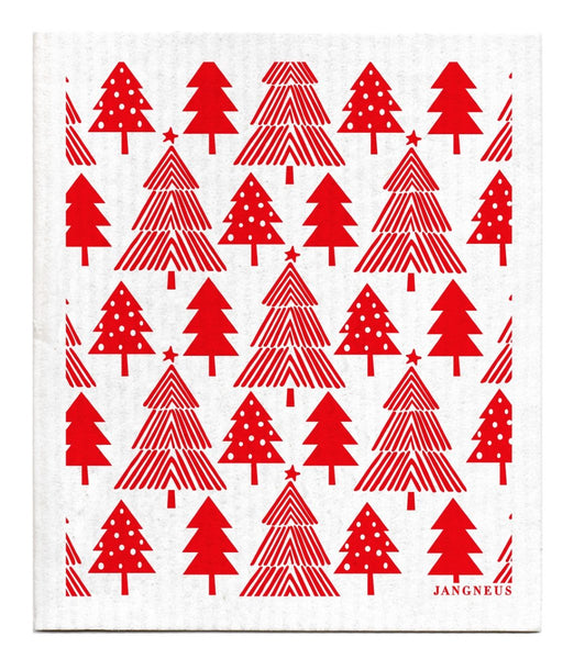 Tea towel & Dishcloth Bundle | Red Christmas