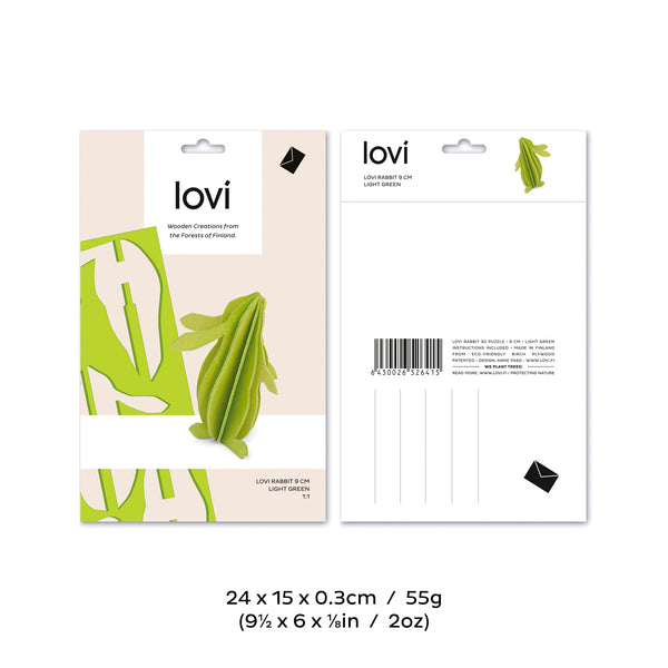 Rabbit | Light Green | 9 cm