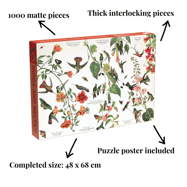 Jigsaw Puzzle | Birds and Nectar | 1000 pcs