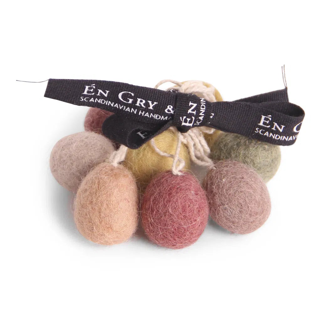 Mini Wool eggs | Light |Set of 8