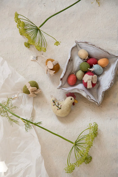 Mini Wool eggs | colourful |Set of 8