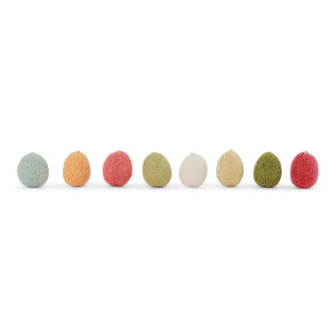 Mini Wool eggs | colourful |Set of 8