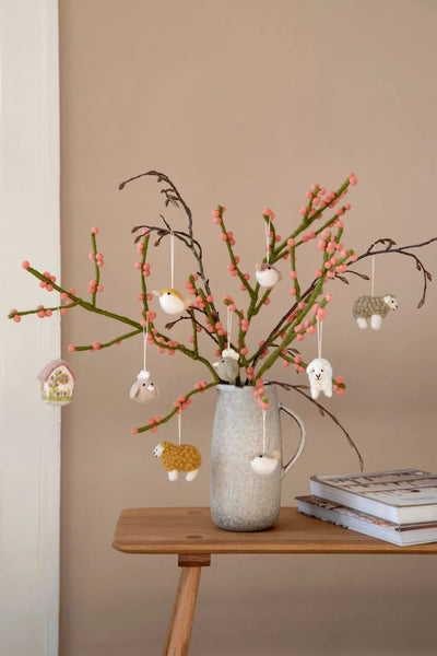 Mini Wool Roosters | Set of 3