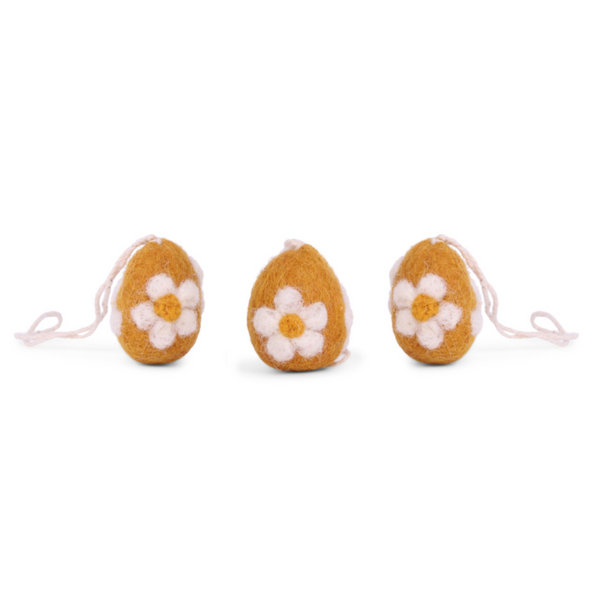 Easter Eggs |Yellow Flowers | set of 3