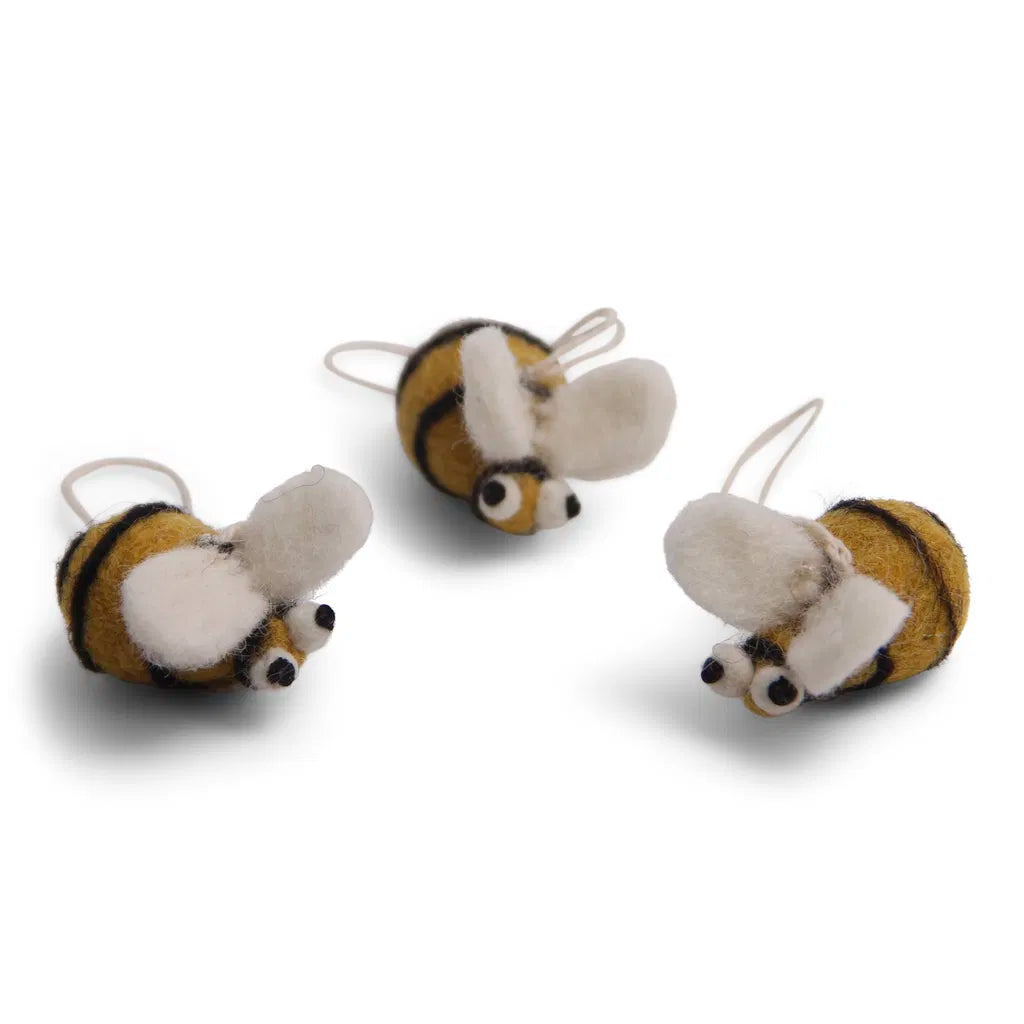 Mini Wool Bees | Set of 3