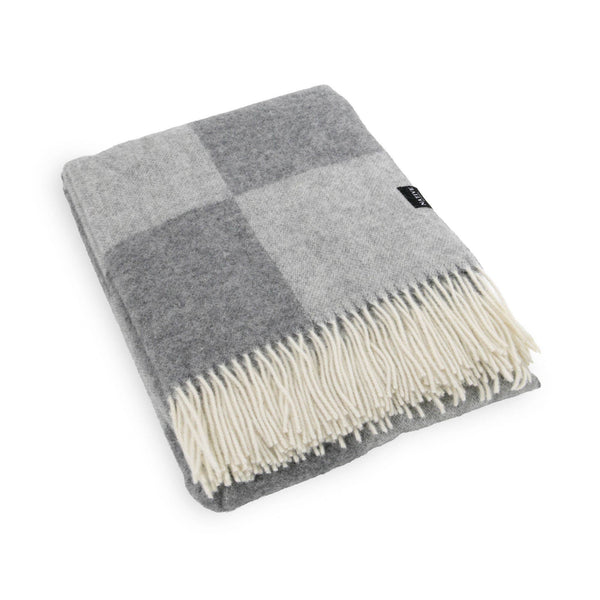 Wool Blanket | Checkerboard | Grey