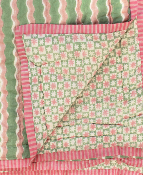 Organic Cotton Quilt | Pinwheel | Peppermint: Single