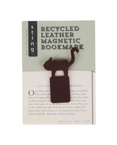 Magnetic Bookmark | Recycled Leather | Cat