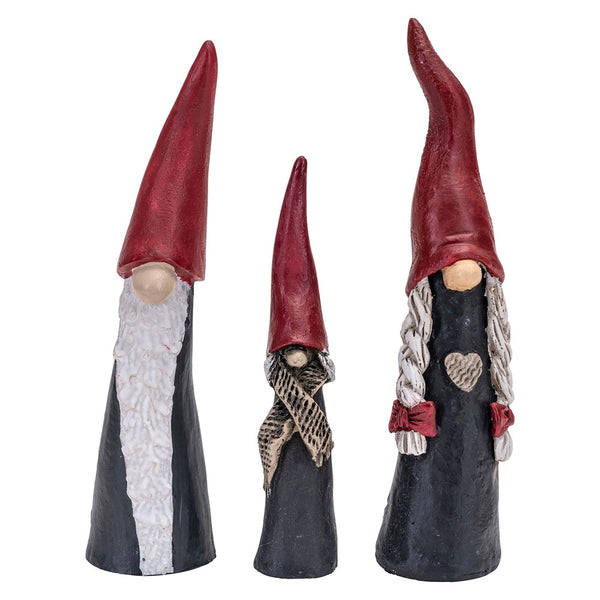 Santa Family | Set of 3 | Red & Grey