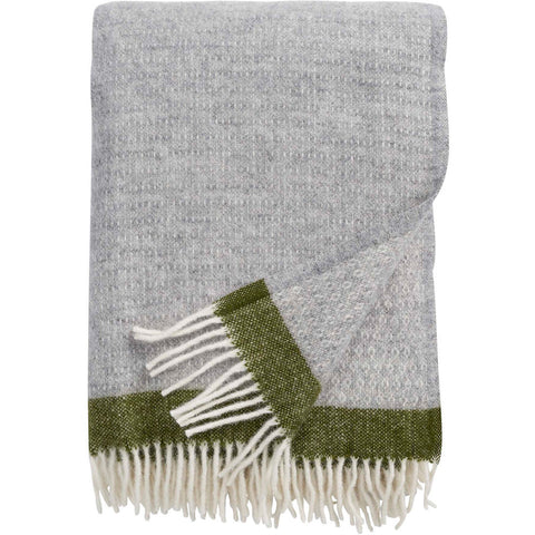 Eco Lambswool Throw | Hampus | Grey & Avocado