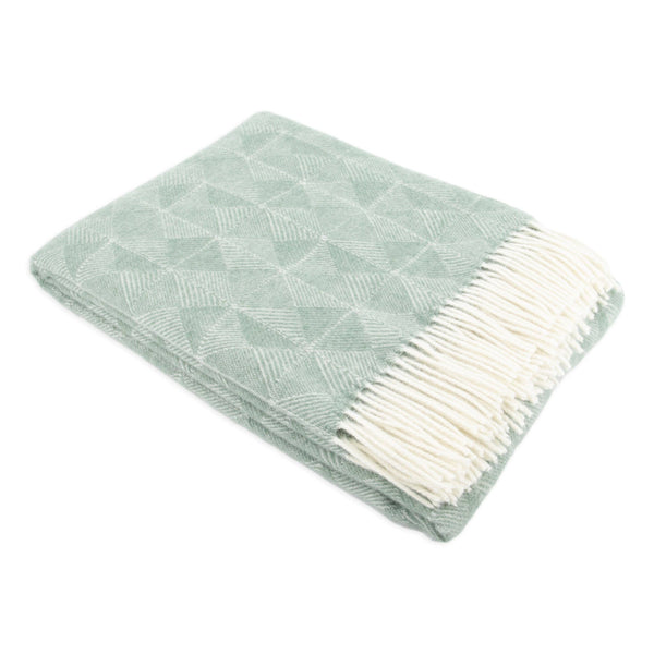Wool Blanket | Diamond Pattern | Green