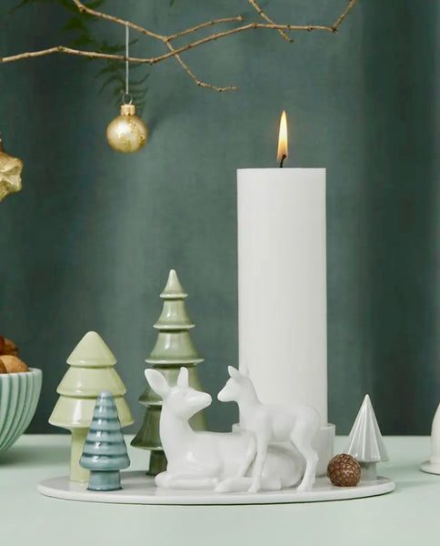 Advent Candle | Winter Stories | Ø 6cm | White