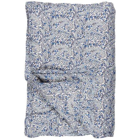 Cotton Quilt | Blue-Grey | Blue Paisley