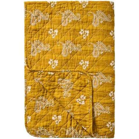 Cotton Quilt | Mustard w/ Paisley