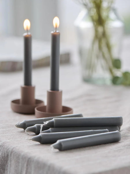 Taper Candle | Bundle of 10 | Grey