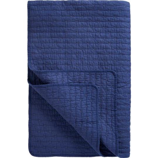 Cotton Quilt | Indigo with Cross Stitches