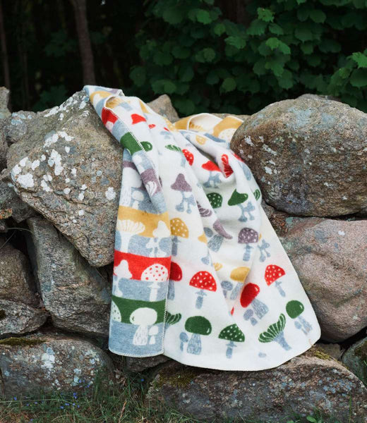 Eco Lambswool Throw | Mushroom
