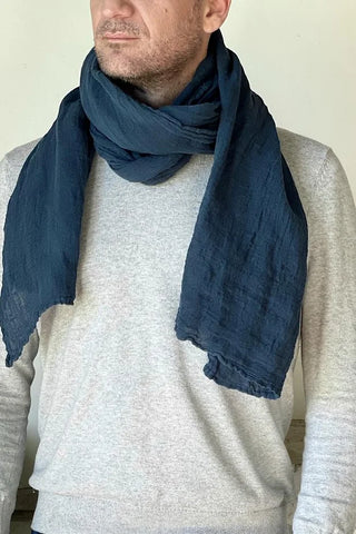 Linen Scarf | Bleu de Japon