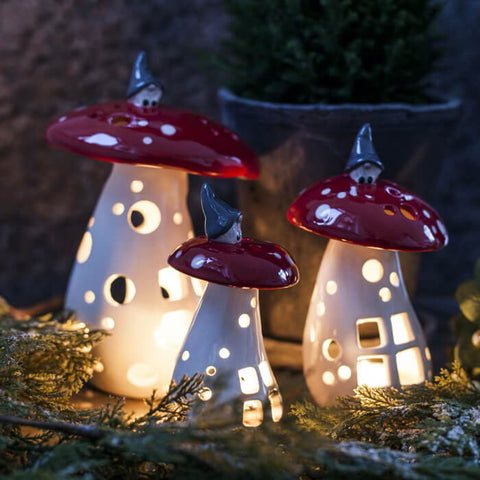 Lantern | Gnome on Mushroom | 14 - 21cm