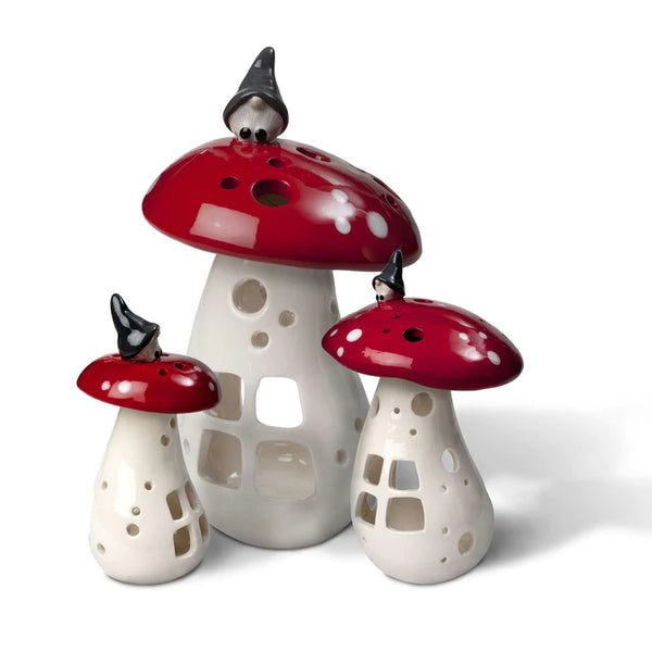 Lantern | Gnome on Mushroom | 14cm